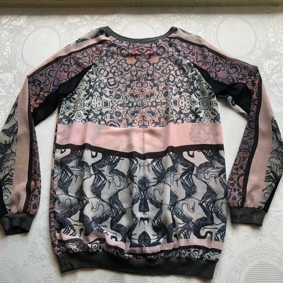 Clover Canyon Printed Long Sleeves Blouse Women’s Size XS Multicolored Floral - Picture 12 of 16